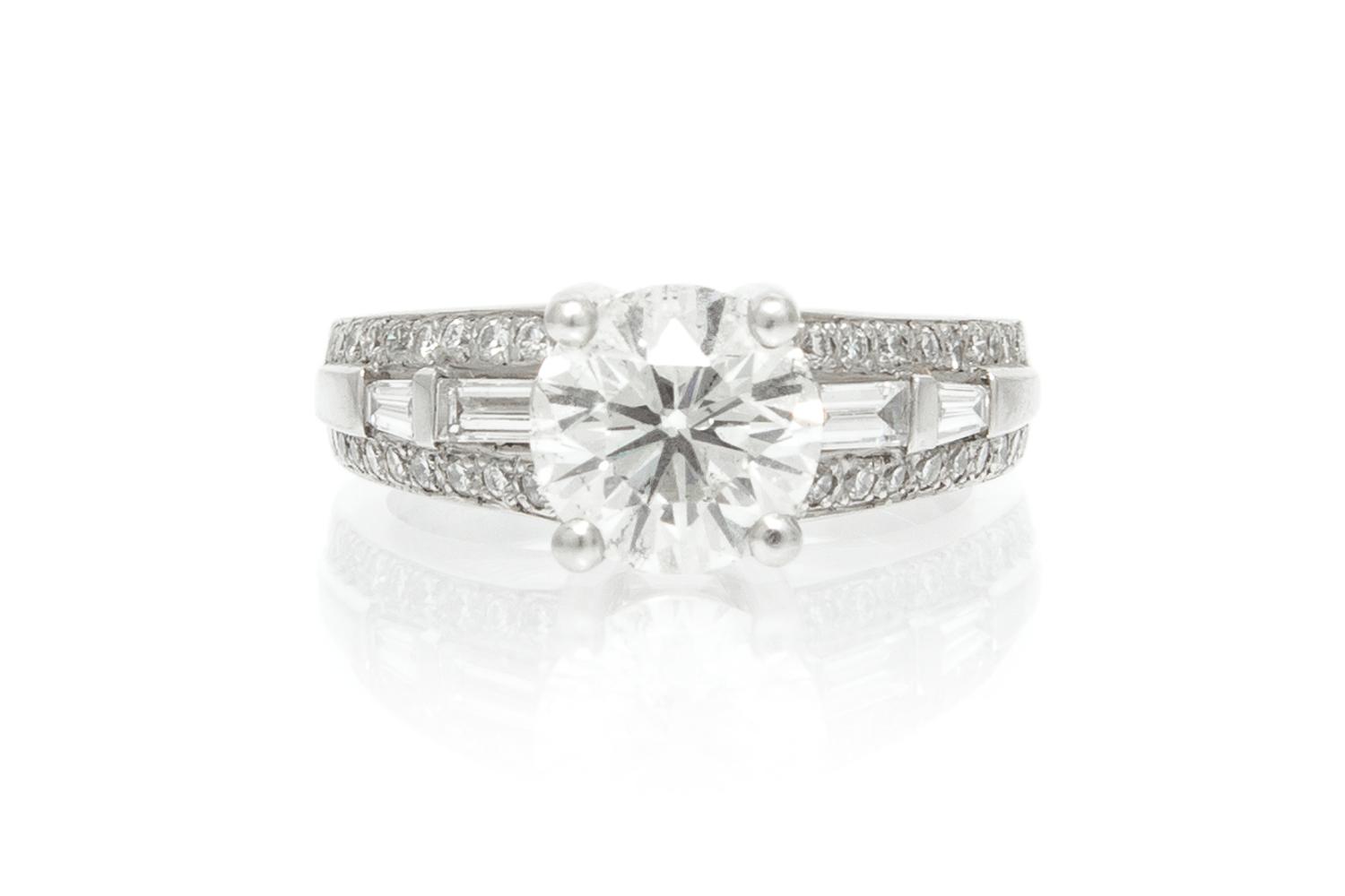 A Platinum and Diamond Ring, 7.10 dwts.