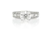 A Platinum and Diamond Ring, 7.10 dwts.
