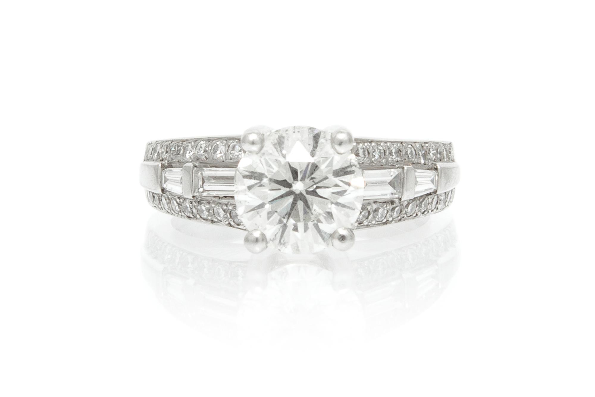 A Platinum and Diamond Ring, 7.10 dwts.