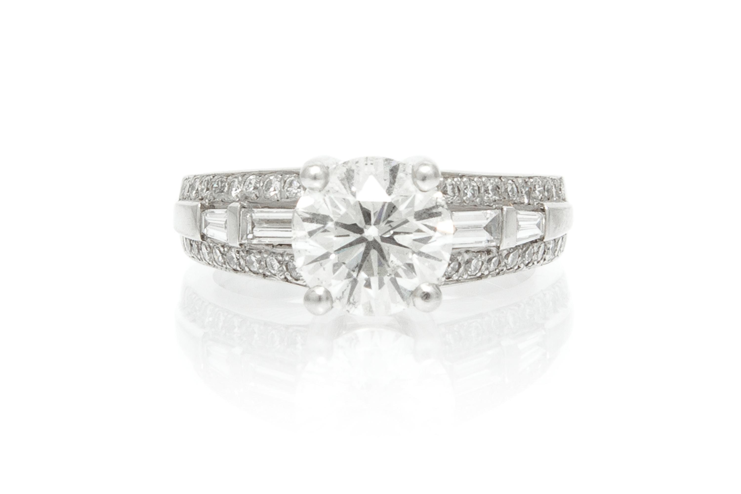 A Platinum and Diamond Ring, 7.10 dwts.