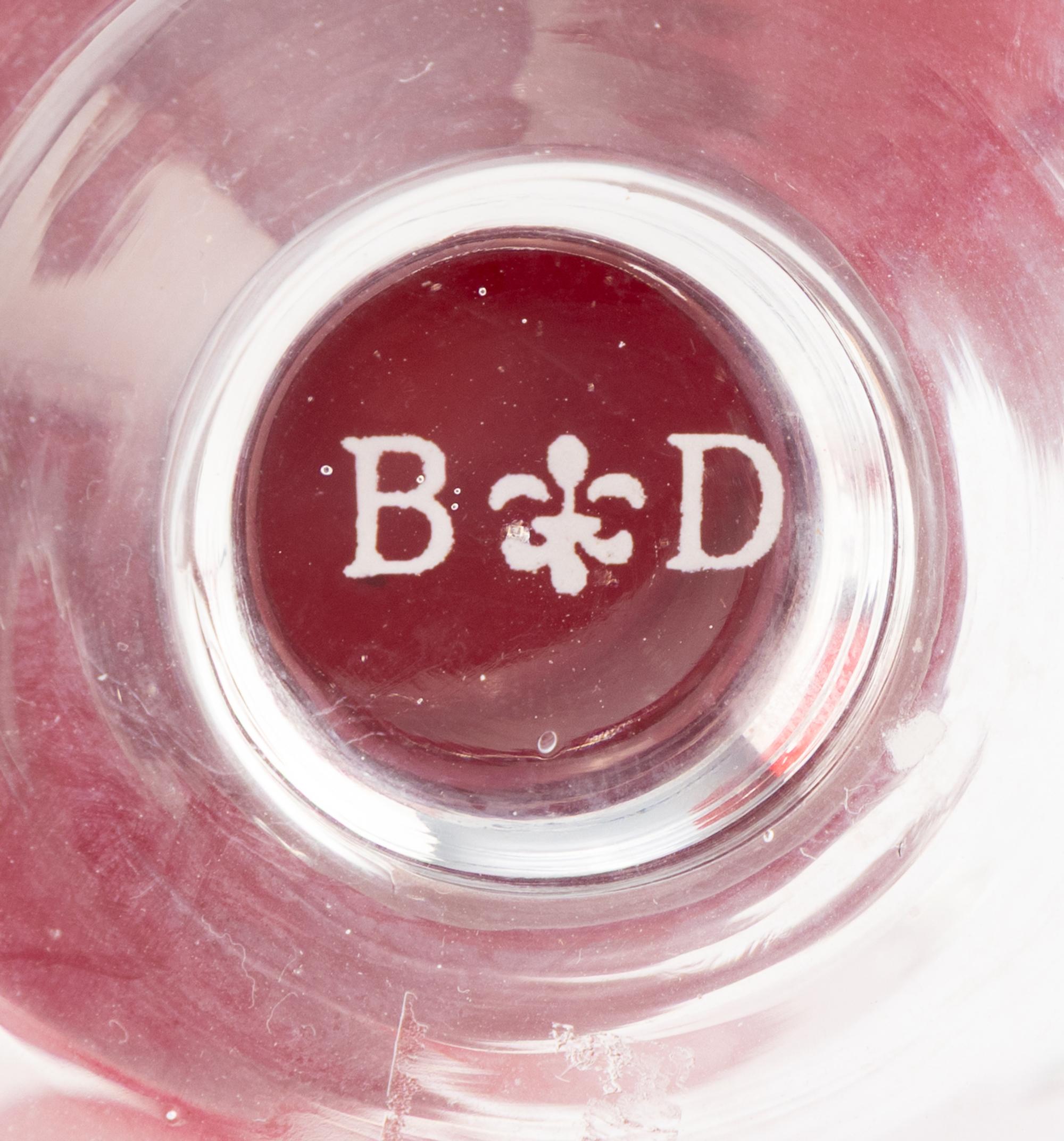 A Set of Red Glass Stemware