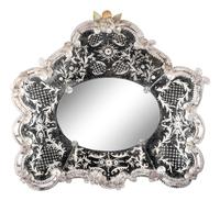 A Venetian Etched Glass Mirror