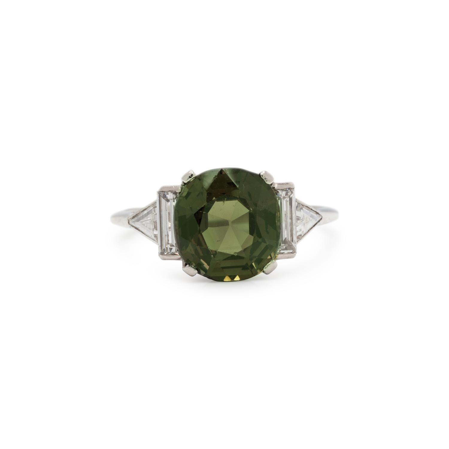 ALEXANDRITE AND DIAMOND RING