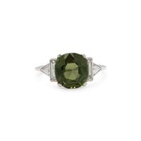 ALEXANDRITE AND DIAMOND RING