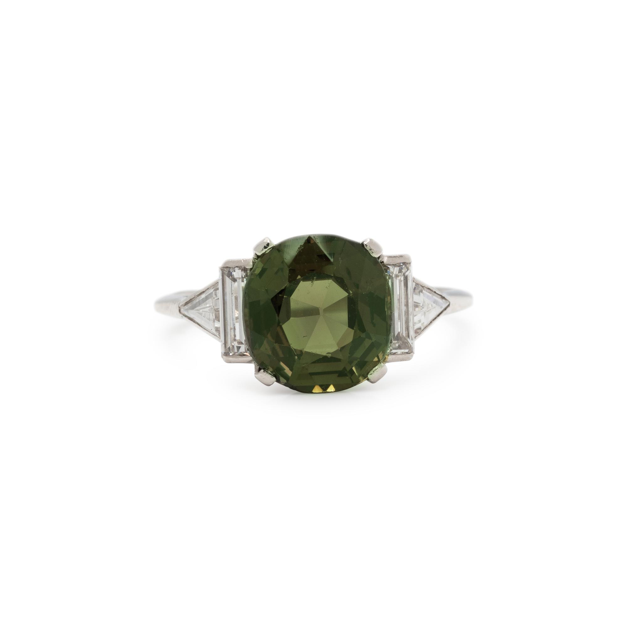 ALEXANDRITE AND DIAMOND RING