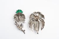 Three Unlabeled Costume Jewelry Pieces: Necklace Attributed to Chanel, 1954-1974 and Two Brooches, Attributed to Grosse/Bijoux for Dior