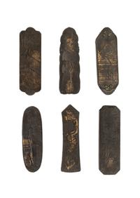 A Set of Six Ink Cakes Height 4 1/4 inches. — LATE QING DYNASTY
