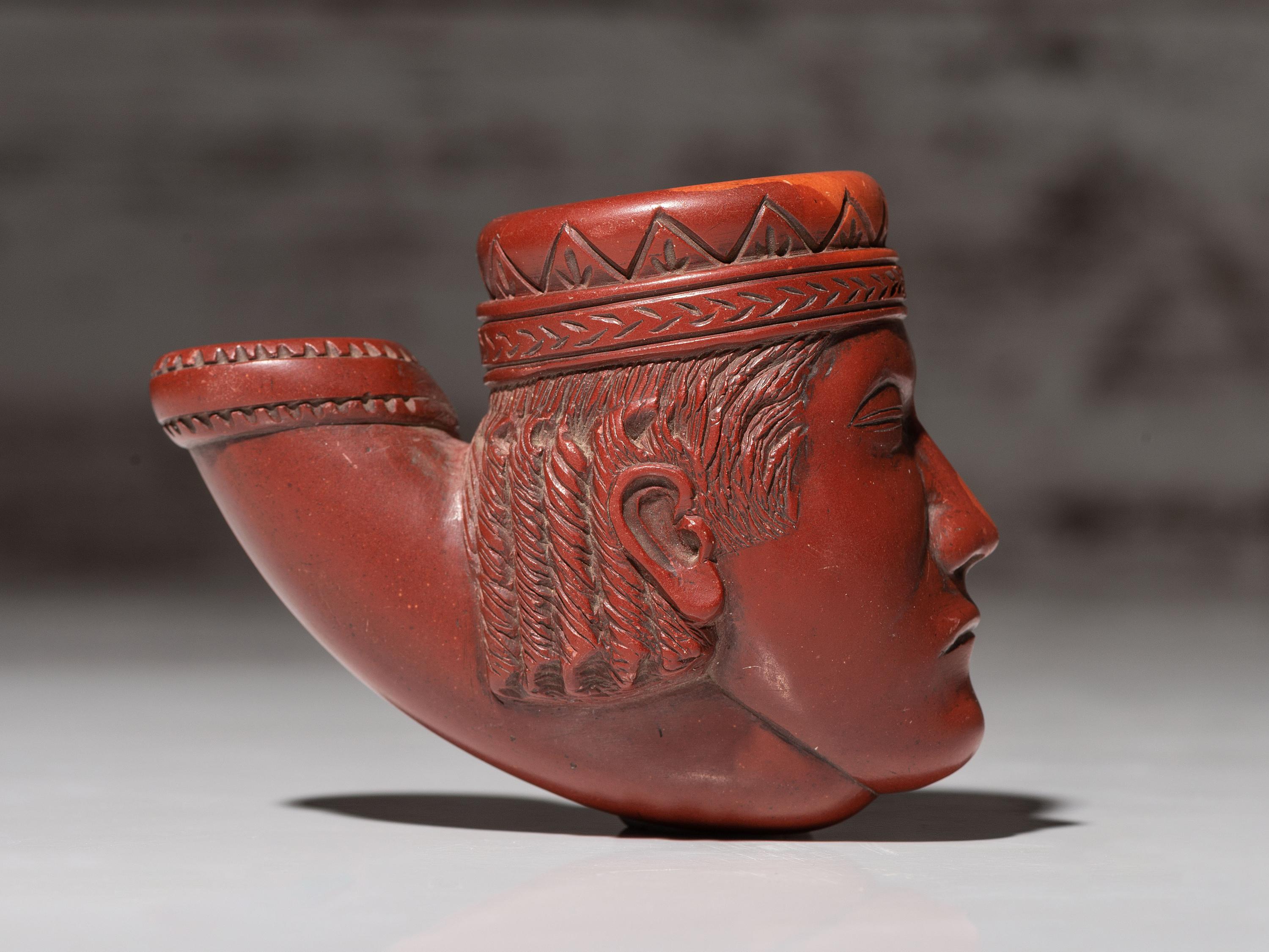 Great Lakes Catlinite Portrait Pipe Bowl