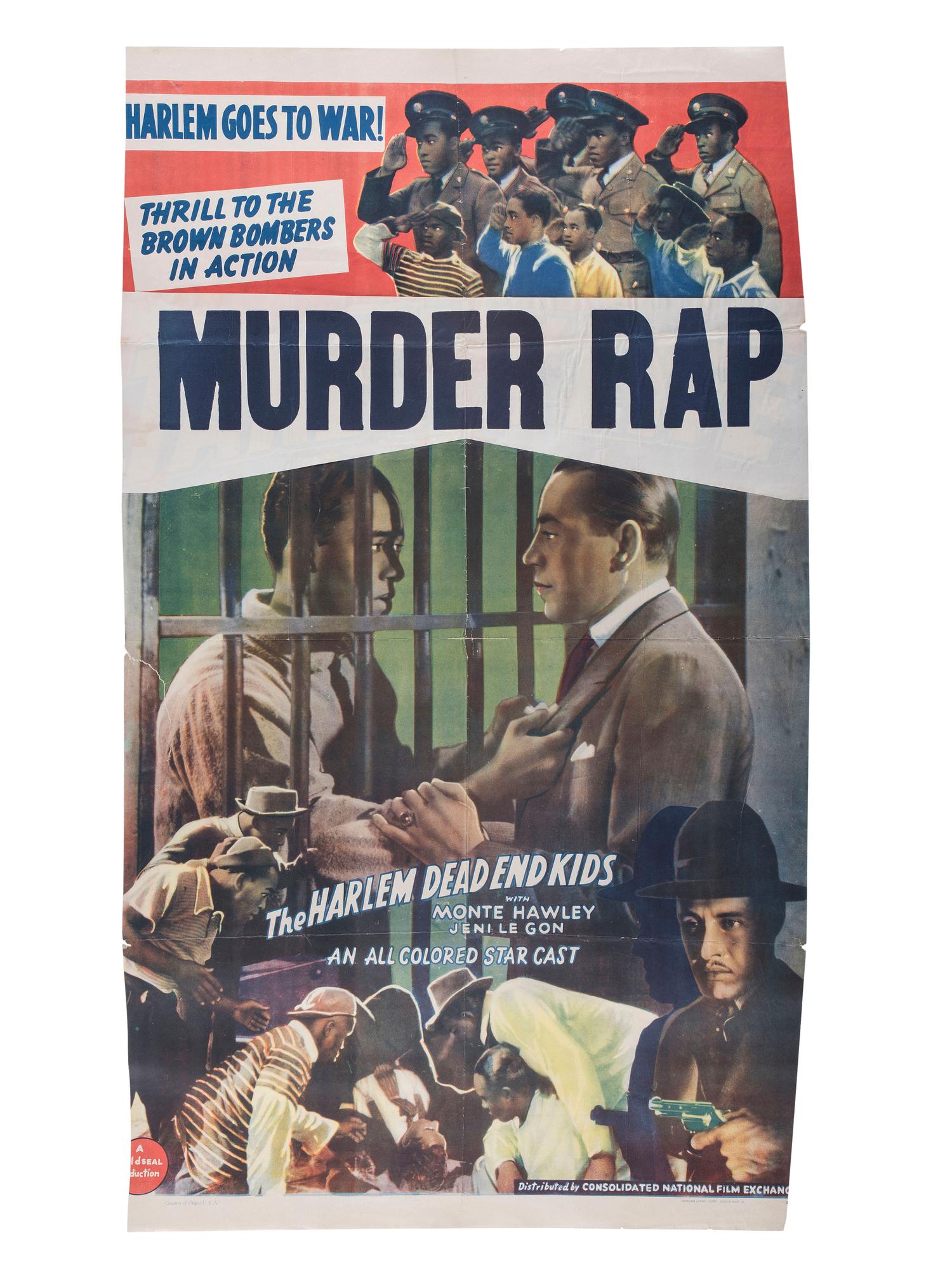 [FILM]. A group of 2 posters promoting race films, incl. Murder Rap and The Girl in Room 20 . Ca 1940s.