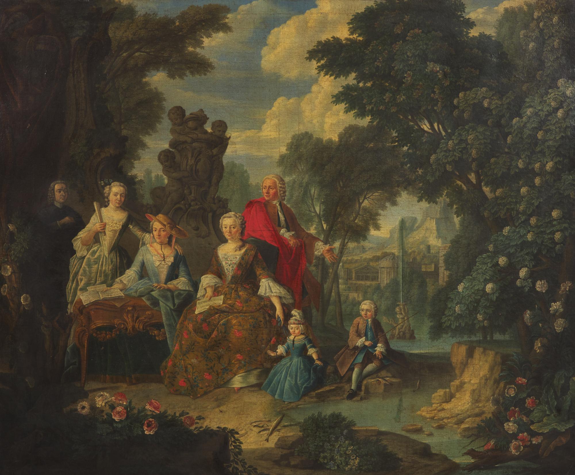 Circle of Jan Josef Horemans The Younger (Flemish, 1714–1790) — Elegant Figures in a Park