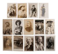 [WILD WEST SHOWS]. A group of 29 RPPCs of Buffalo Bill Cody, Pawnee Bill, and other personalities.