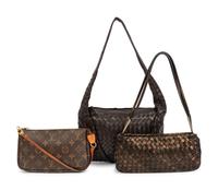 Three Designer Bags: Two Bottega Veneta, One Louis Vuitton, 1980-90s