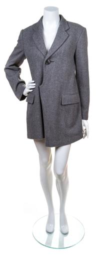 A Comme des Garcons Grey Wool Step Jacket,