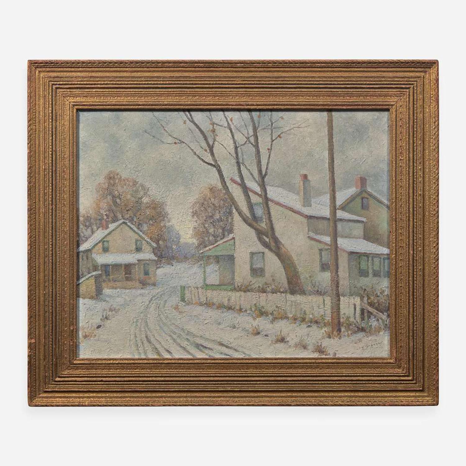 Albert Van Nesse Greene (American, 1887-1971) Cloudy Snow Scene