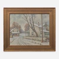 Albert Van Nesse Greene (American, 1887-1971) Cloudy Snow Scene