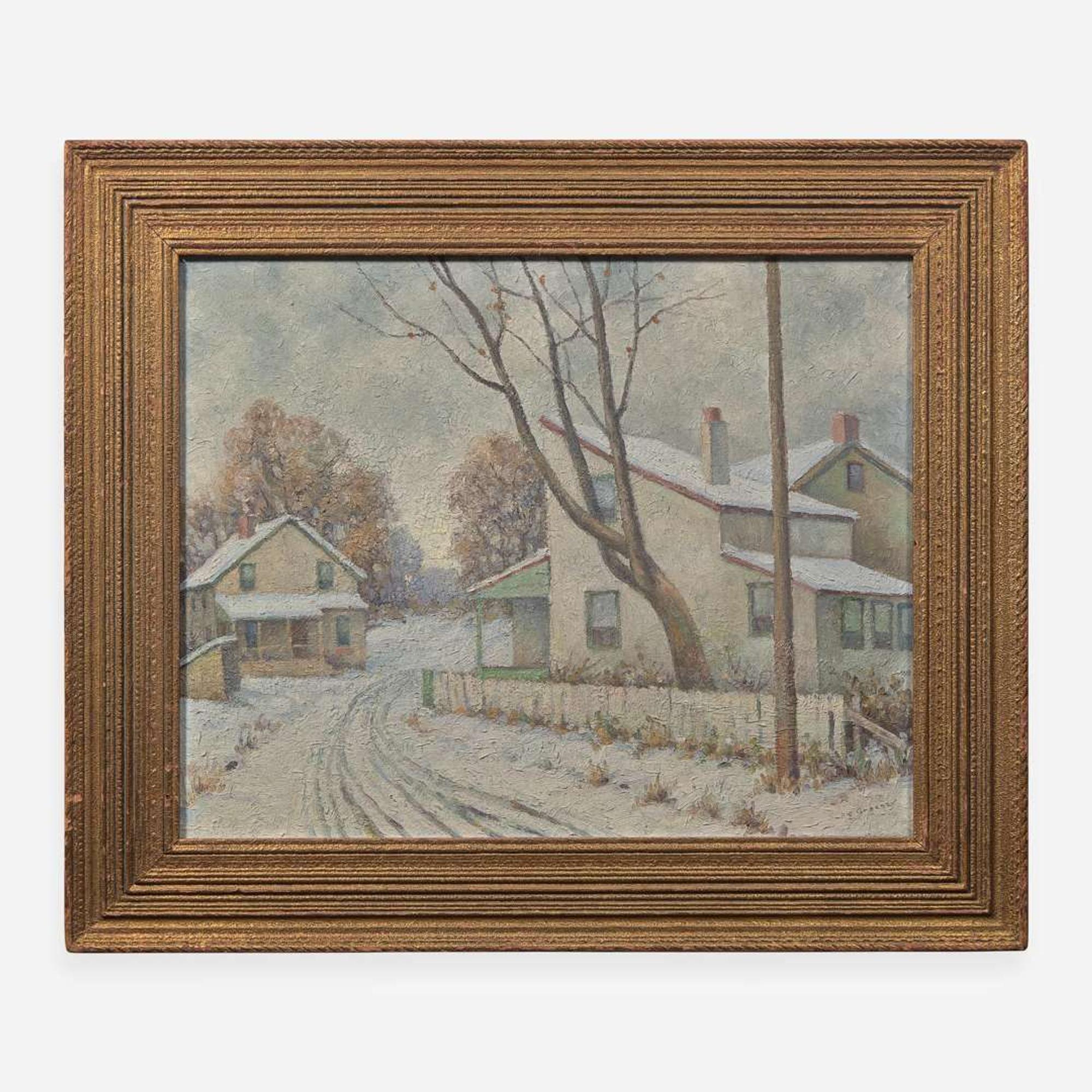 Albert Van Nesse Greene (American, 1887-1971) Cloudy Snow Scene