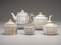 Six Staffordshire Stoneware Tea Articles for the American Market