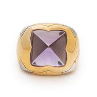 Bulgari, 'Pyramid', Amethyst and Bicolor Gold Ring