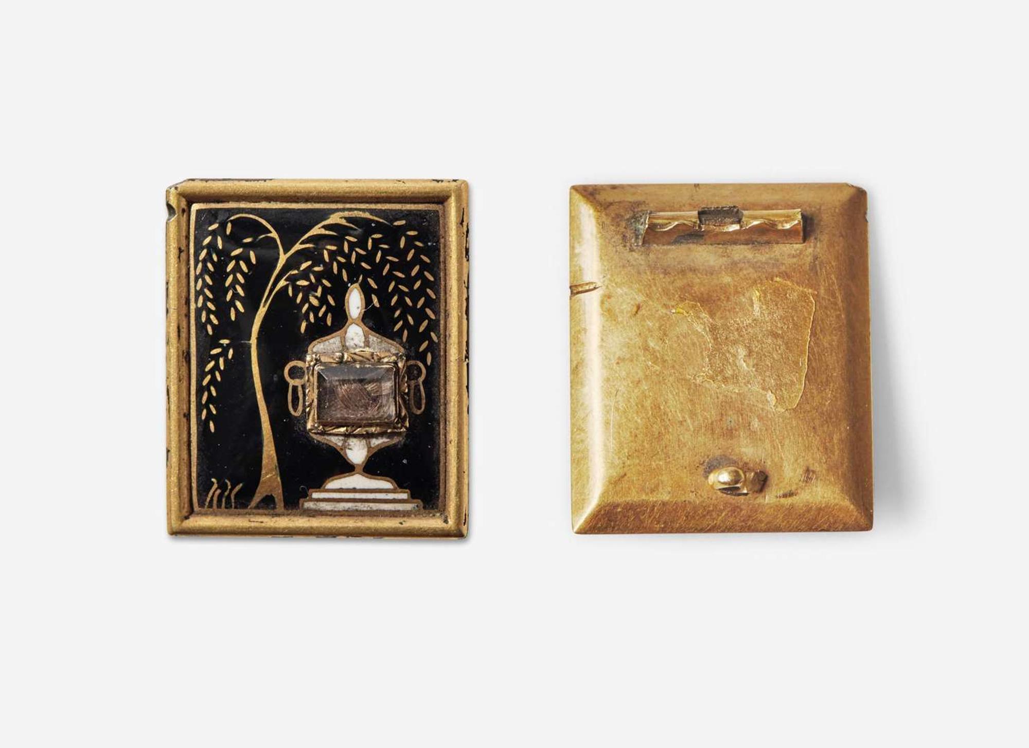 A collection of seven pieces of mourning jewelry, 18th and 19th century