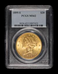 A United States 1899-S Liberty Head $20 Gold Coin