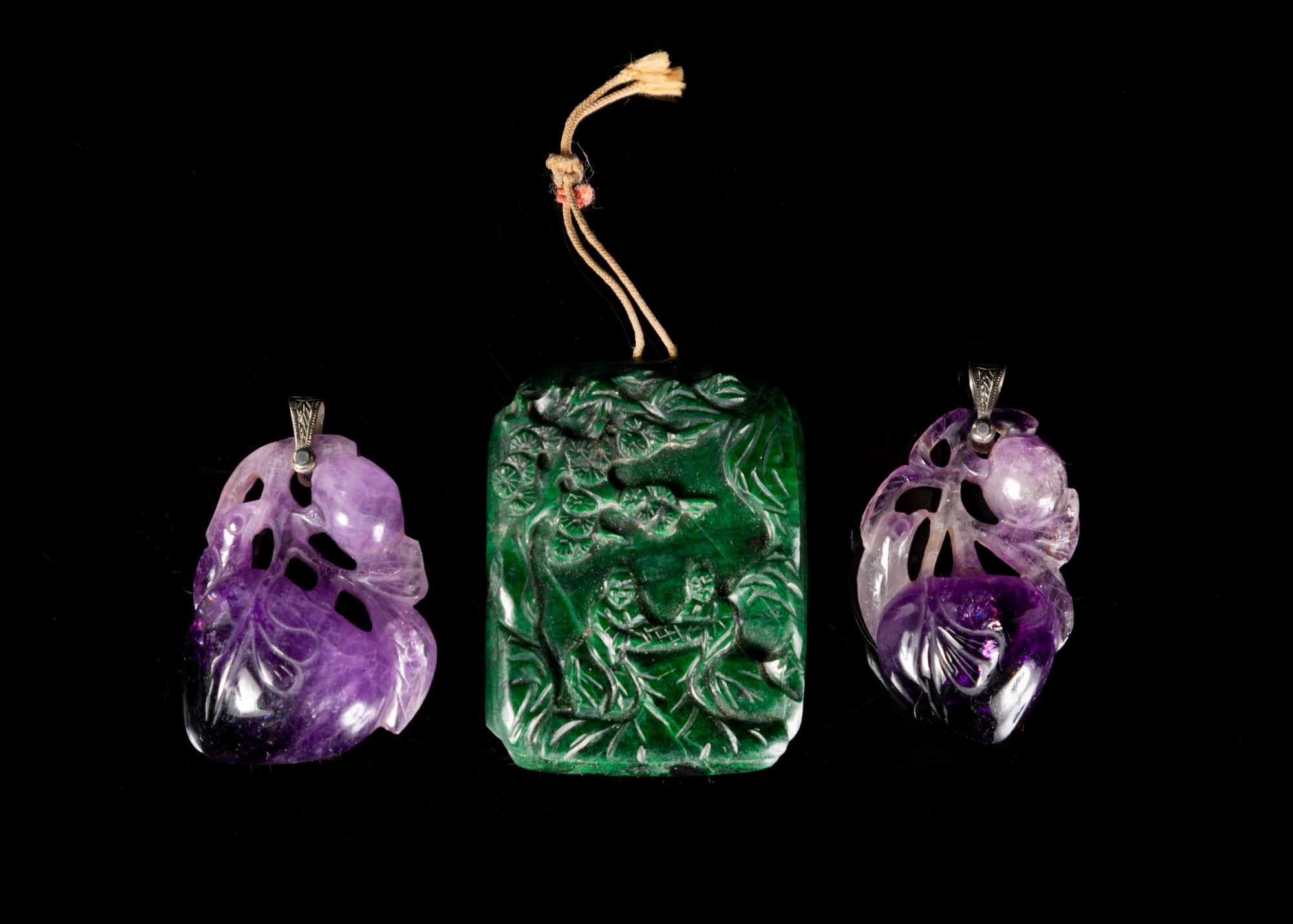 Five Chinese Hardstone Pendants