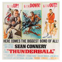 A James Bond Thunderball Six Sheet Poster