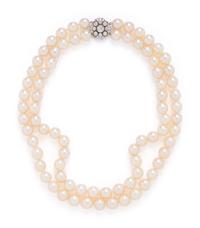 DOUBLE STRAND CULTURED PEARL NECKLACE