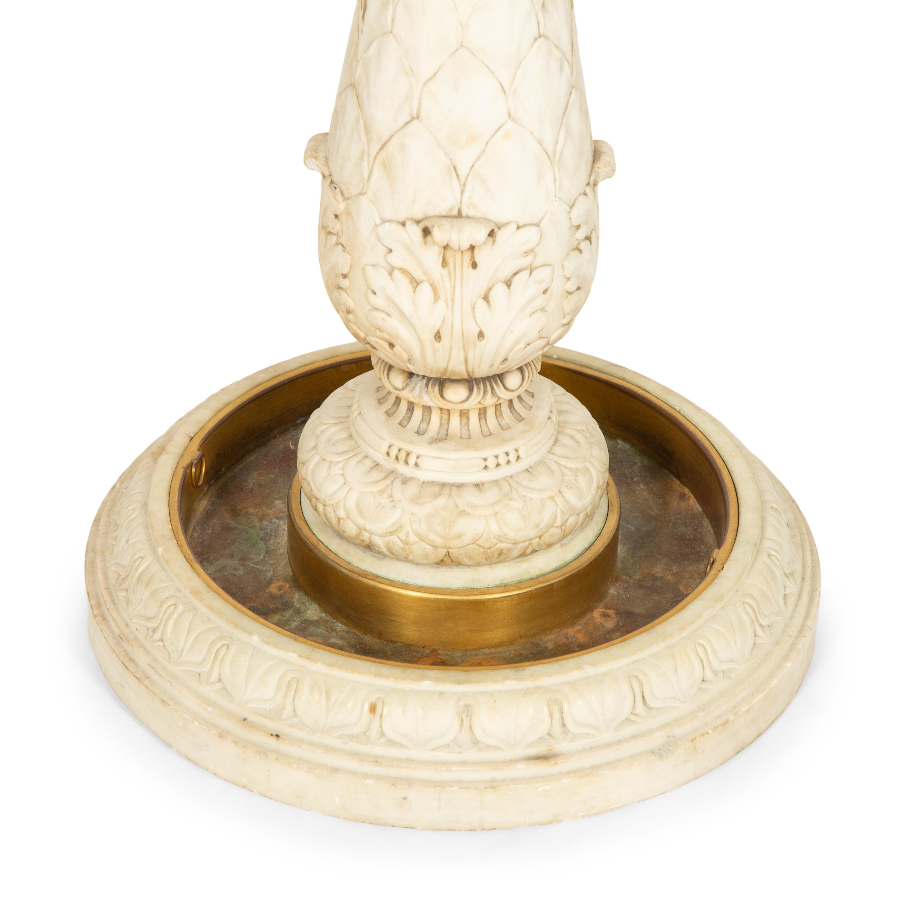 A Gilt Bronze Mounted Carved Marble Stick and Umbrella Stand