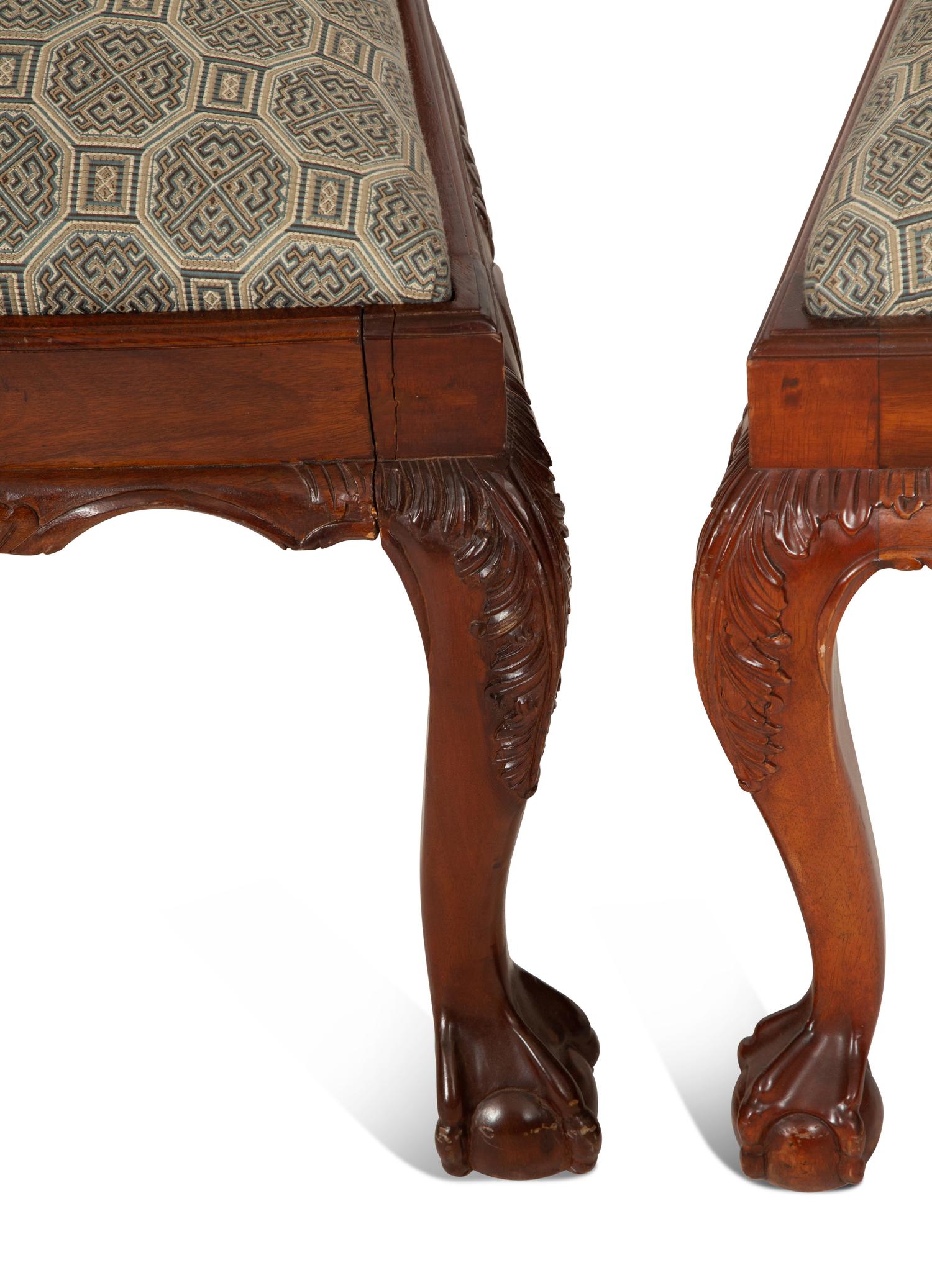 A Set of Ten George III Style Mahogany Dining Chairs