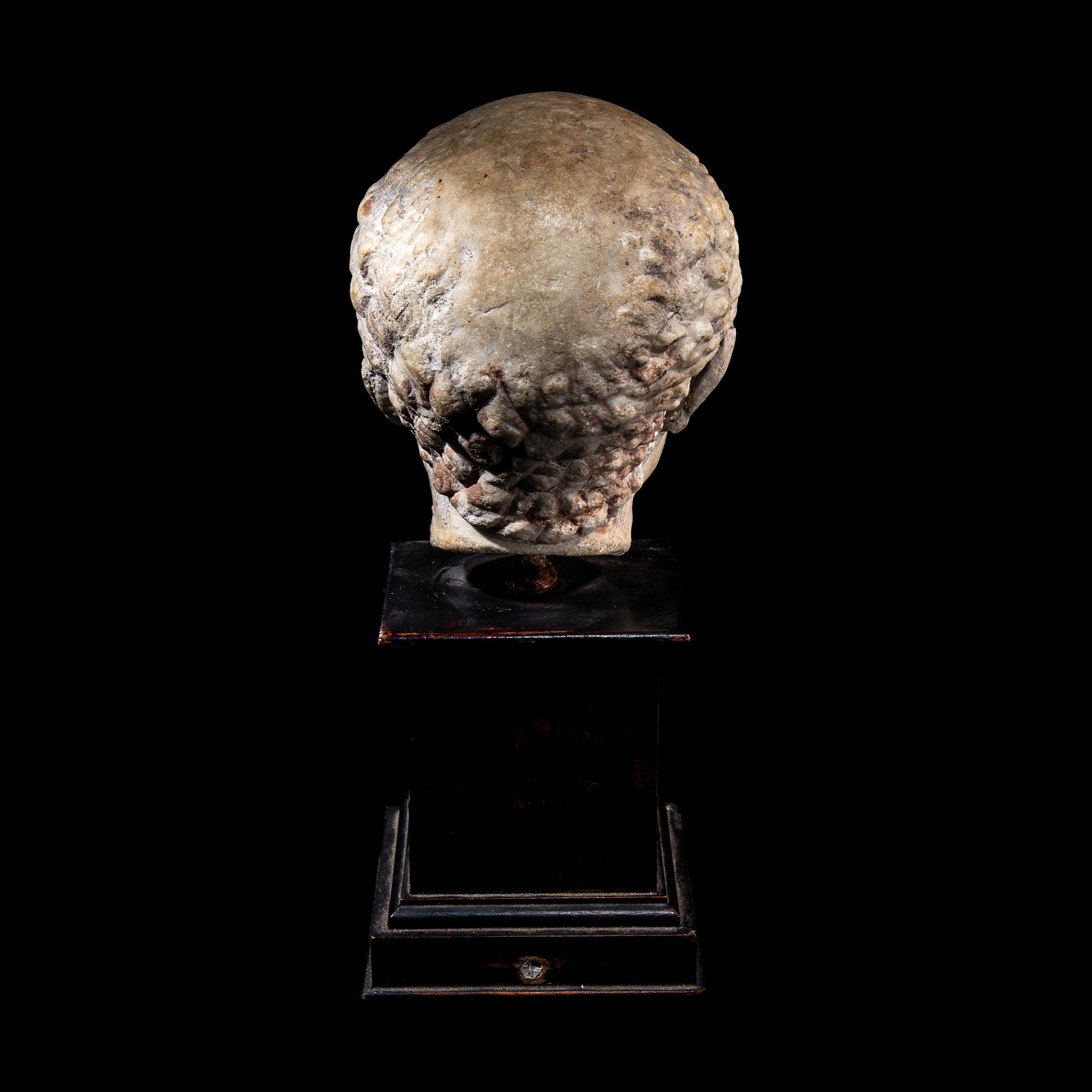 A Roman Marble Portrait Head of a Man
