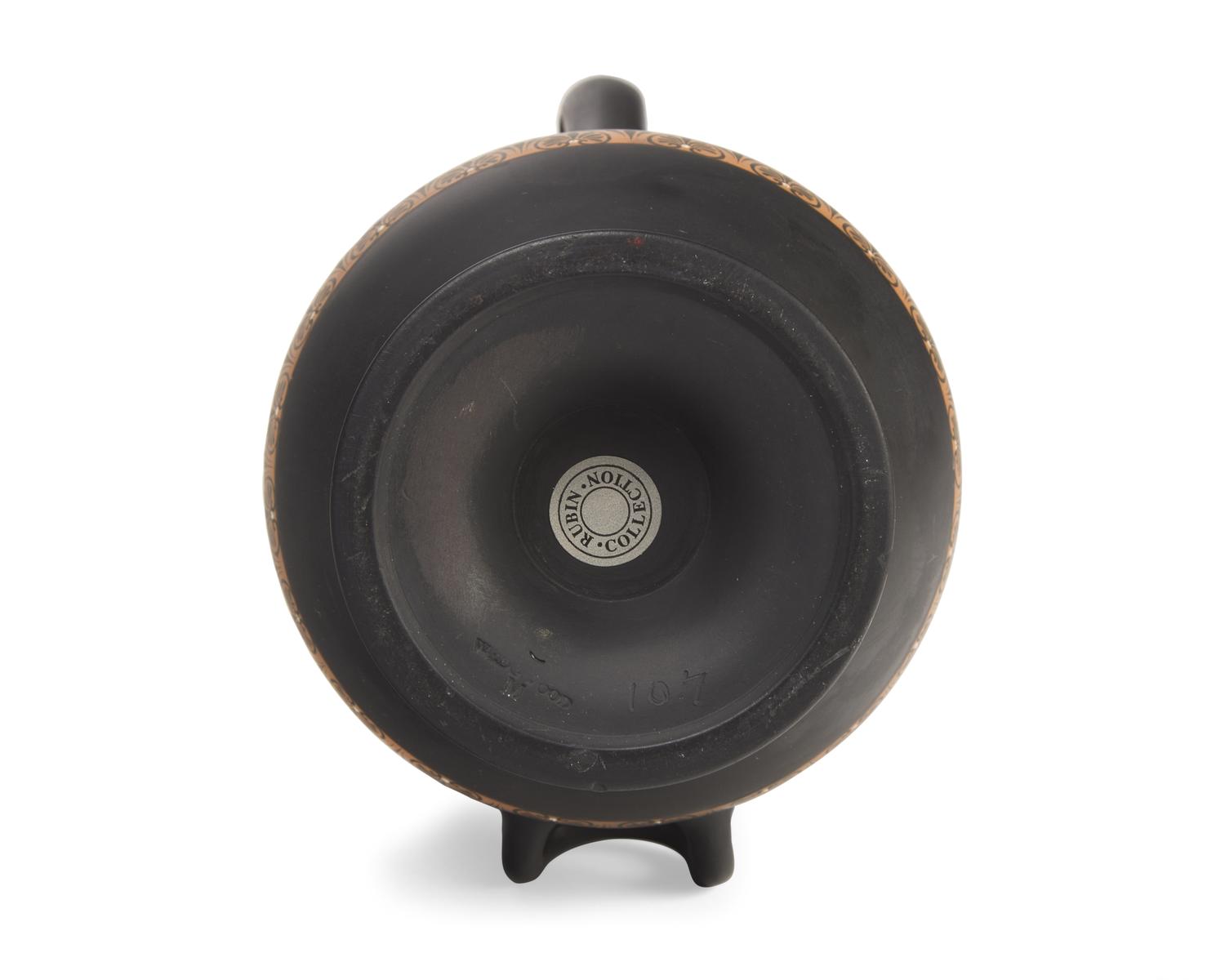 A Wedgwood Encaustic-Decorated Black Basalt Vase