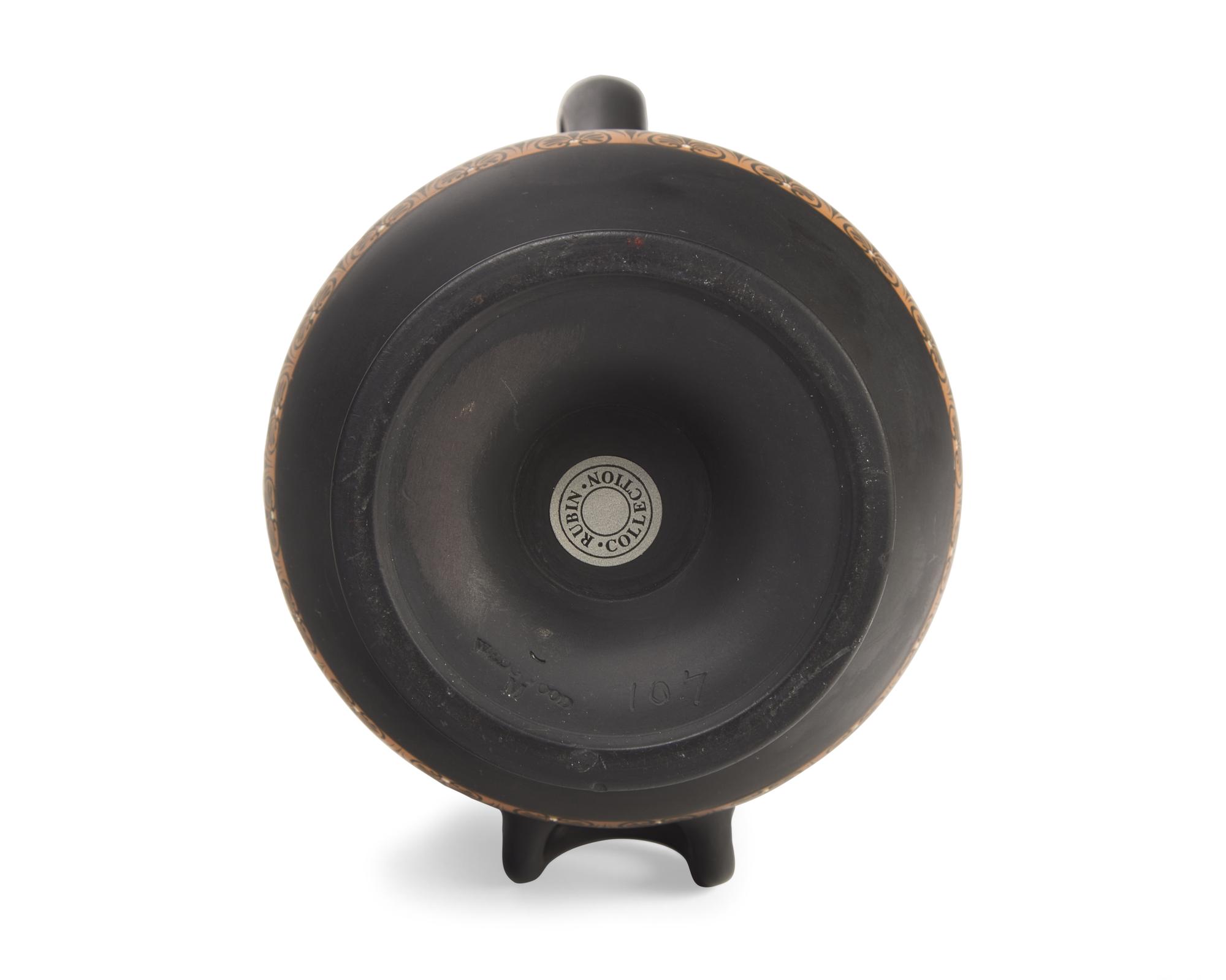 A Wedgwood Encaustic-Decorated Black Basalt Vase