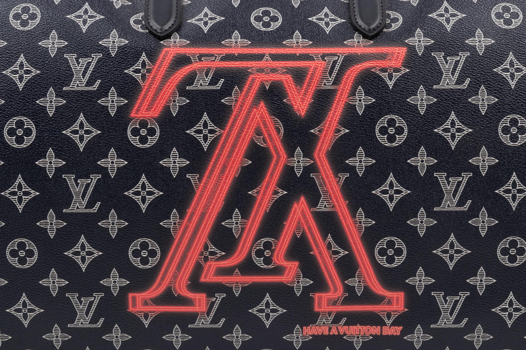 Louis Vuitton Limited Edition Keepall Bandoulière 50 in Monogram Ink Coated Canvas, Upside Down, Fall Winter Precollection 2018