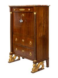 An Empire Style Secrétaire à Abattant with Marble Top by Ipolito Ceri