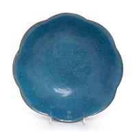 A Robin's Egg Glazed Porcelain Footed Bowl Diameter 8 1/2 inches. — 18TH/19TH CENTURY