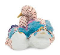 A Herend Porcelain Model of Two Ducks