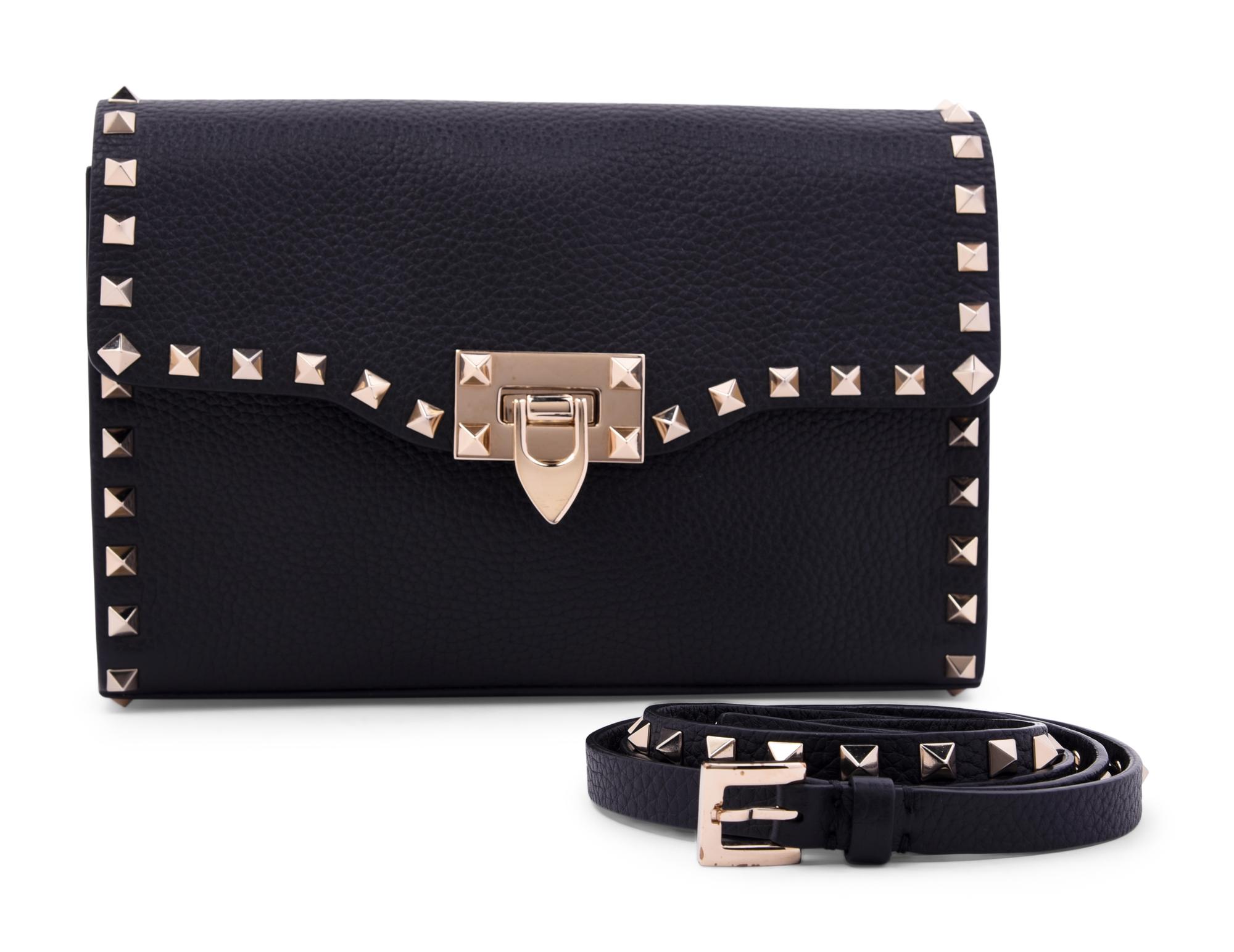 Valentino Rockstud Leather Shoulder Bag, 2000s