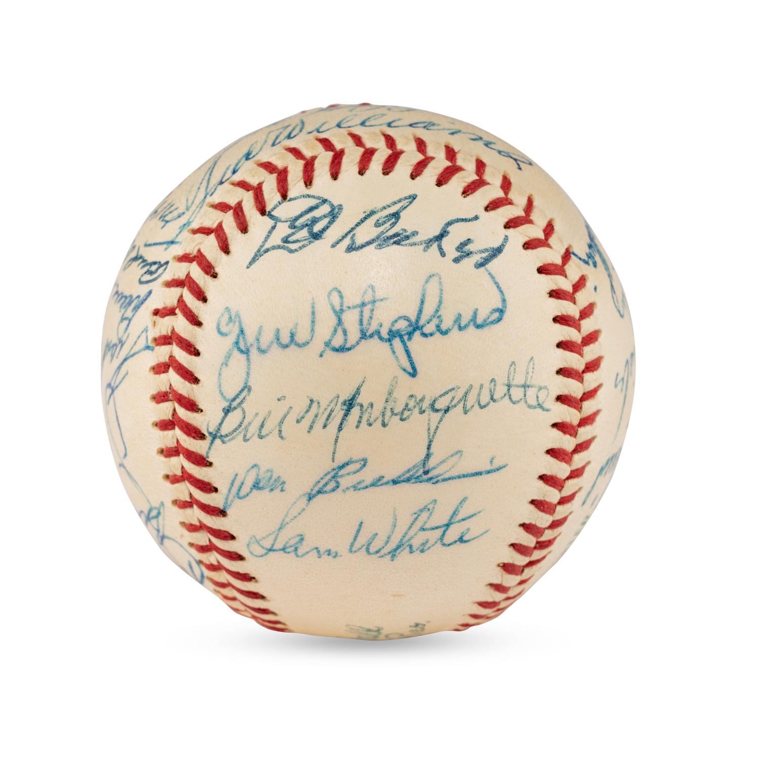 A 1958 Boston Red Sox Team Signed Autograph Baseball Featuring Ted Williams (JSA Letter of Authenticity),