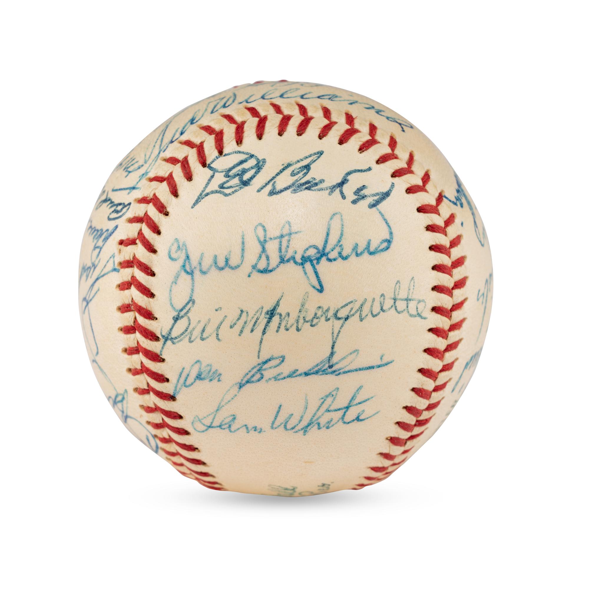 A 1958 Boston Red Sox Team Signed Autograph Baseball Featuring Ted Williams (JSA Letter of Authenticity),