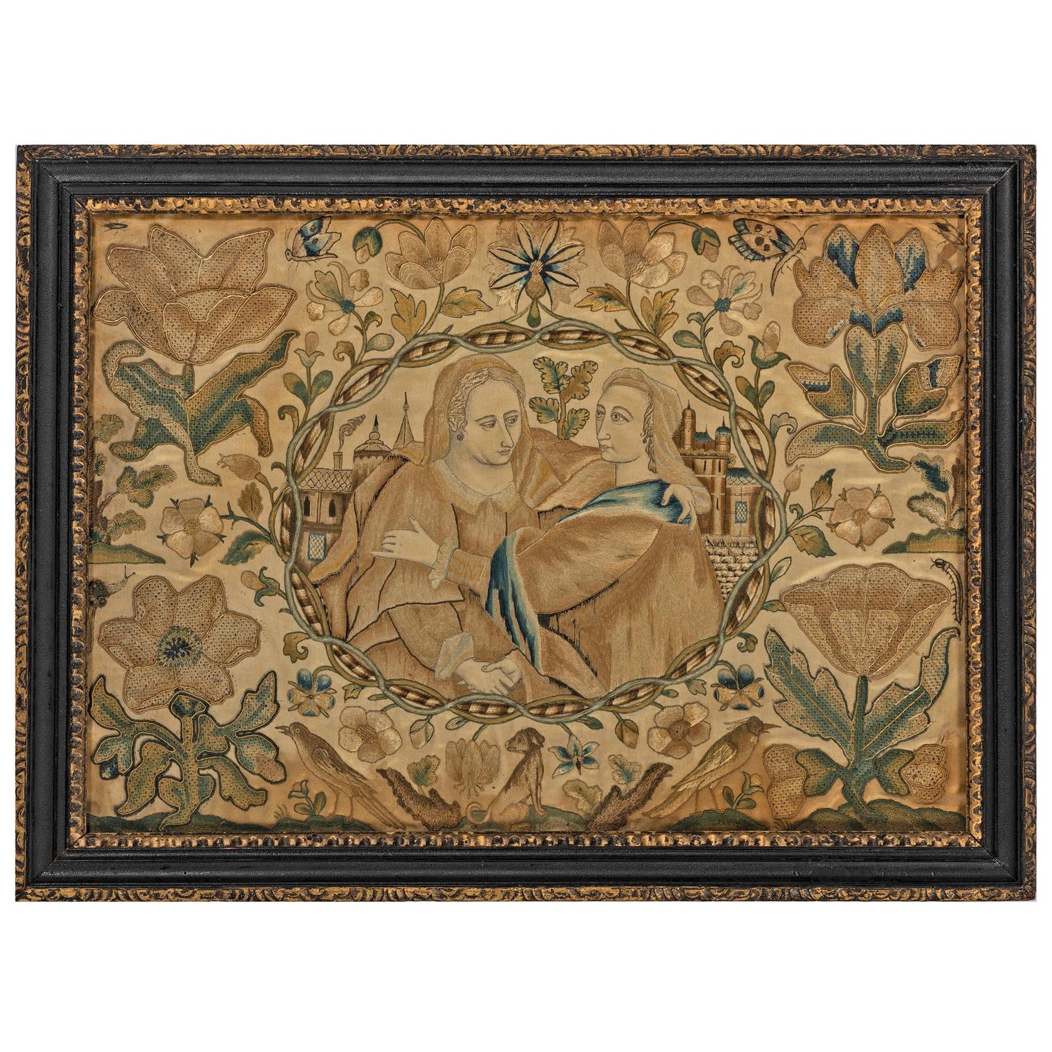 An English Stumpwork Friendship Embroidery