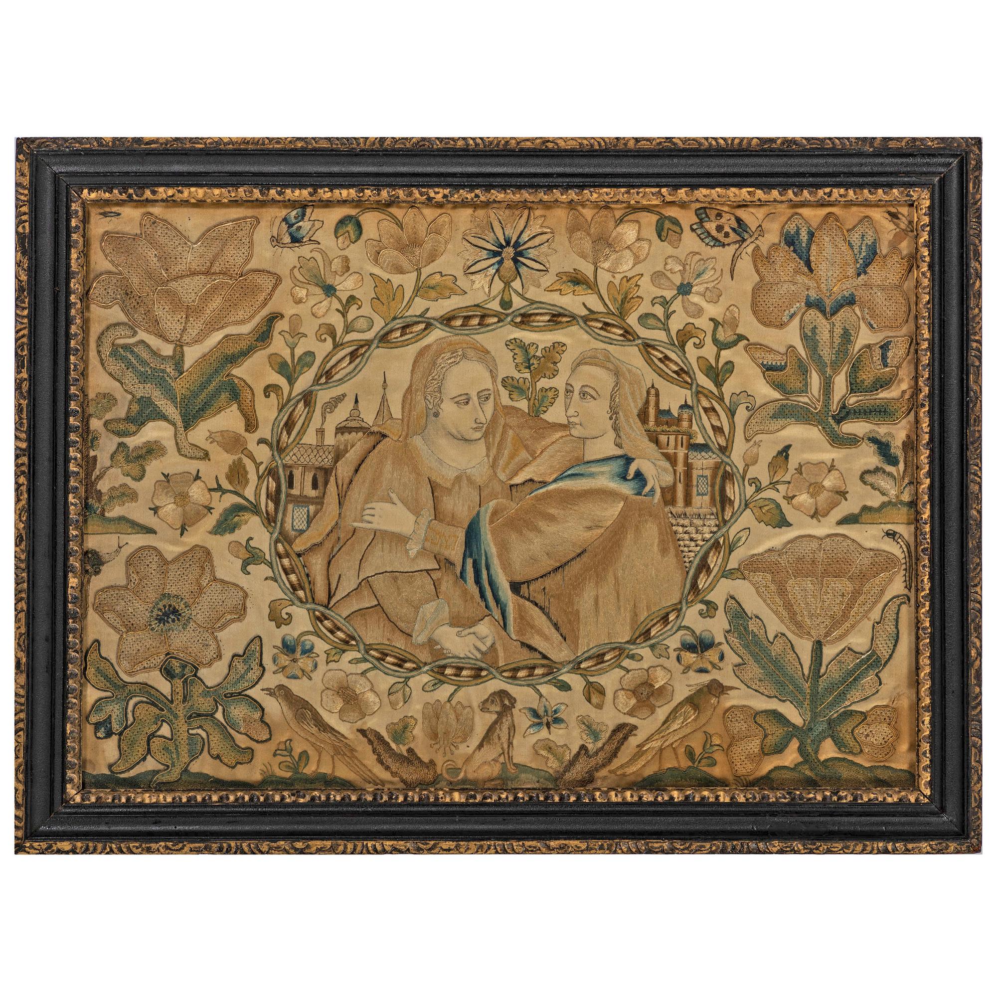 An English Stumpwork Friendship Embroidery
