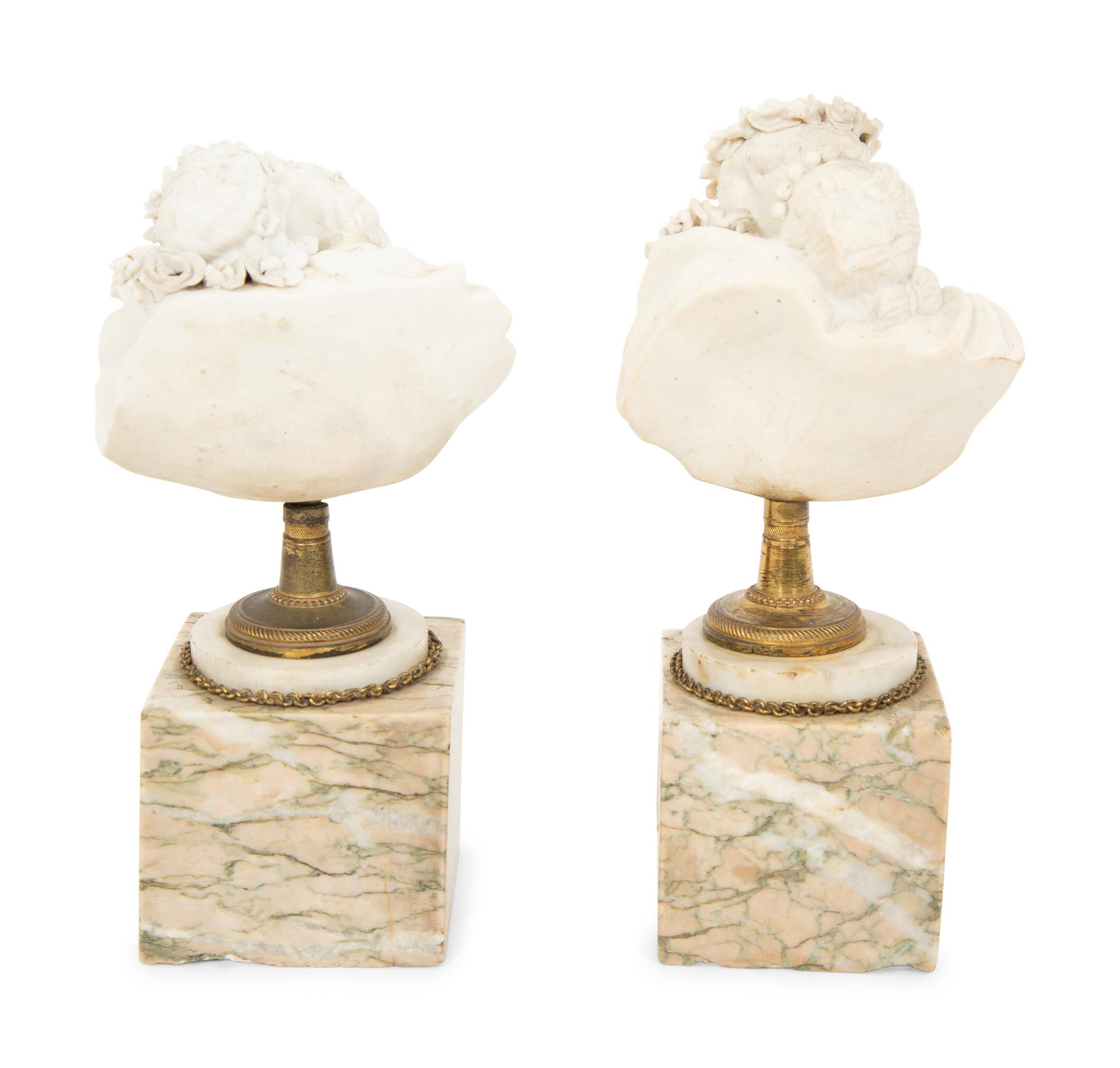 A Pair of Sèvres Style Biscuit Porcelain Bust Sculptures
