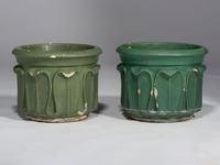 Two Matte Glazed Architectural Jardinières, 1905