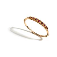 ANTIQUE, RUBY AND DIAMOND BANGLE BRACELET