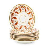 A Set of Eight Staffordshire Porcelain Plates