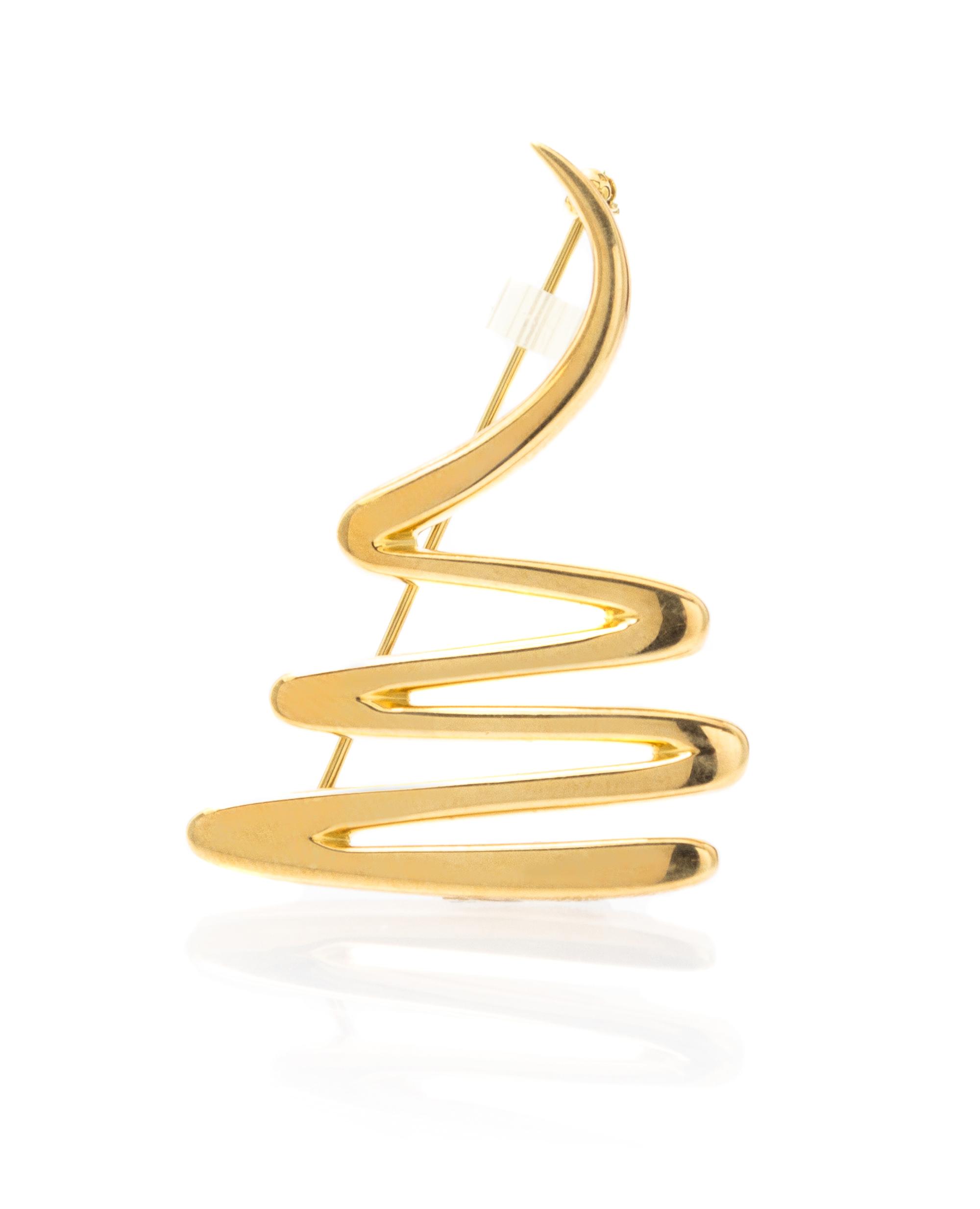An 18 Karat Yellow Gold Squiggle Brooch, Paloma Picasso for Tiffany & Co., 7.20 dwts.
