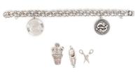 A Sterling Silver Charm Bracelet, 31.70 dwts.