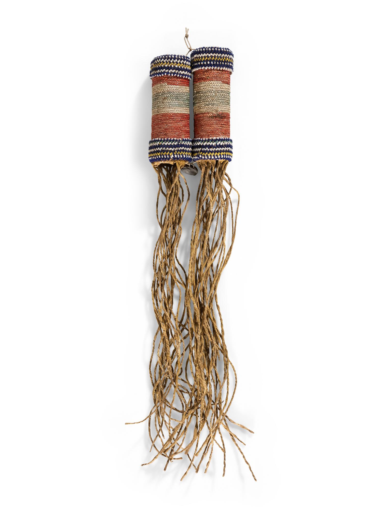 Cheyenne Beaded and Quilled Hair Tubes