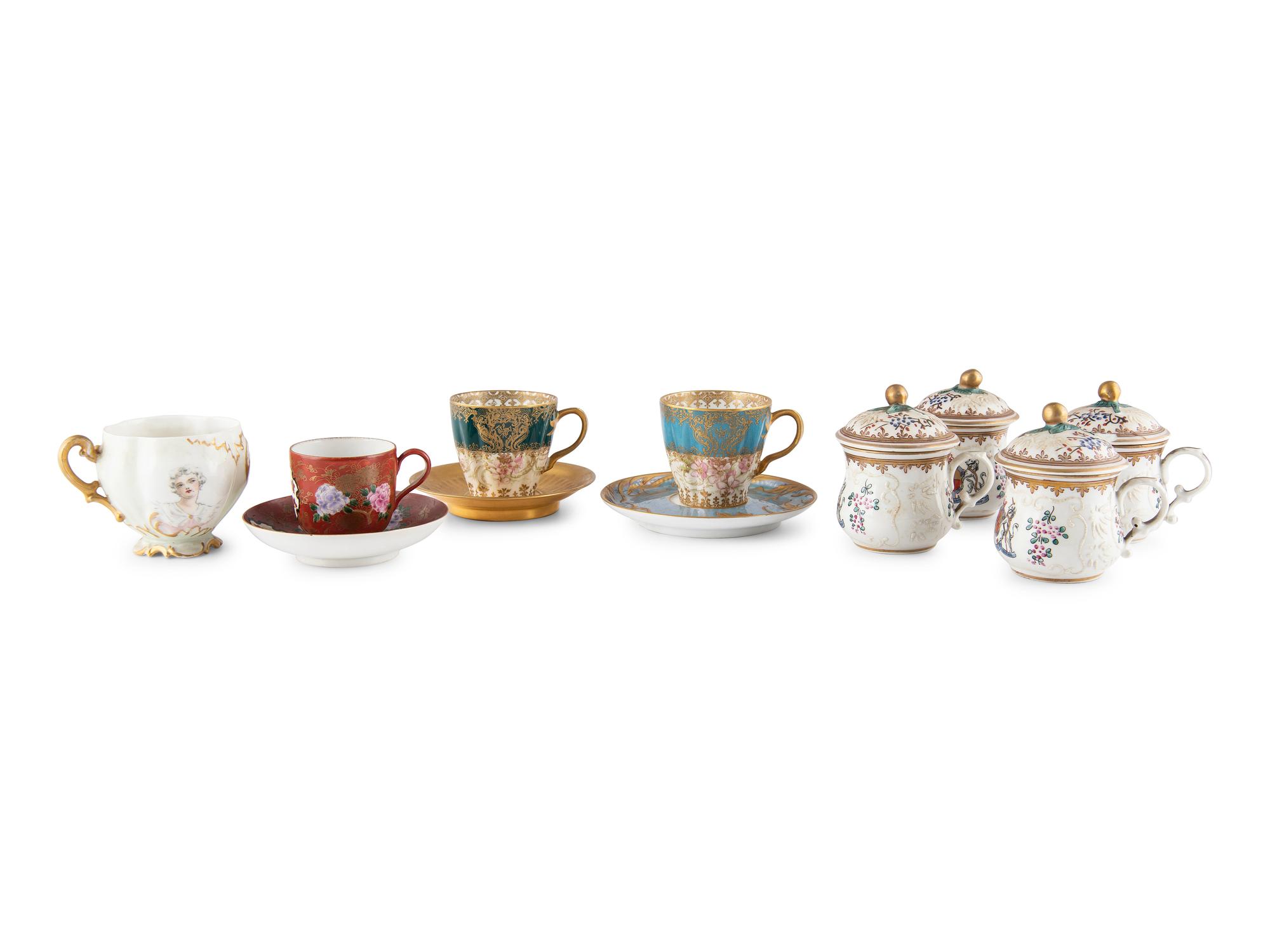 A Group of Porcelain and Glass Articles