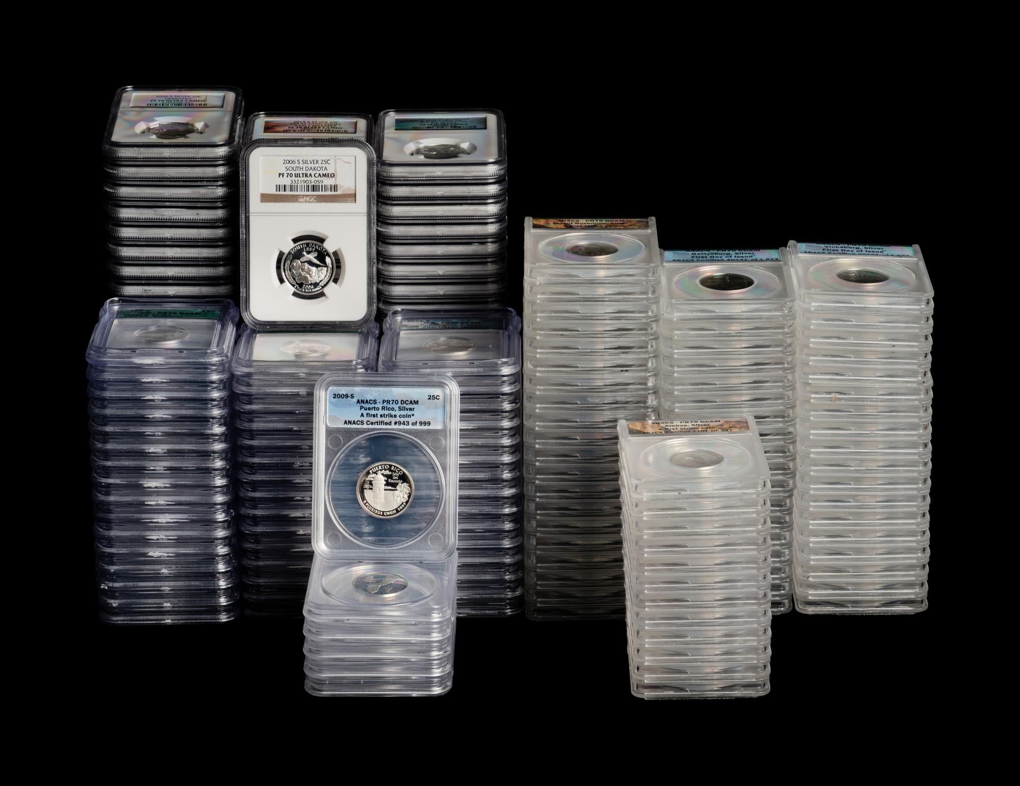 A Very Large Collection of Silver Statehood, Territories and America the Beautiful 25c Proofs
